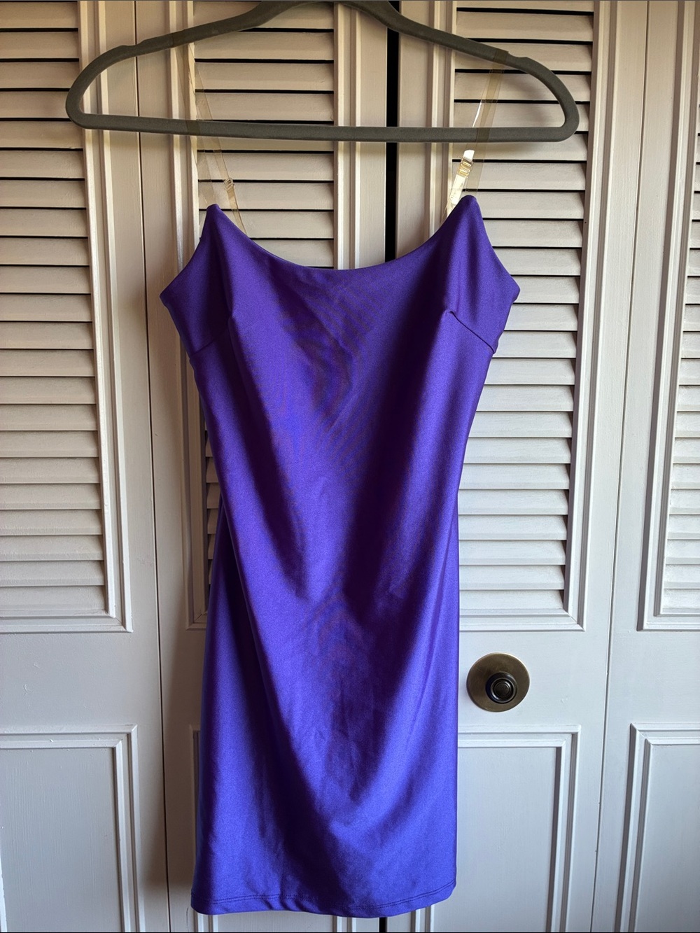 Purple Satin Dress